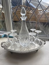 Crystal Decanter And 6 Glasses