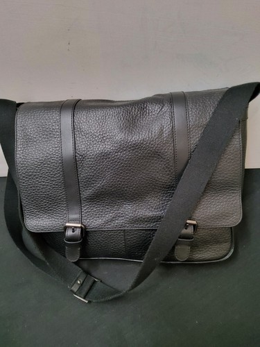 Black leather satchel - m&s,