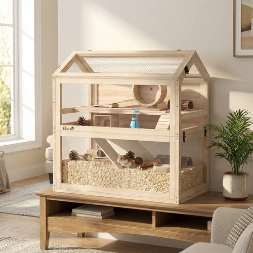 Wooden hamster cage tier - wooden, 3-tier