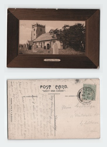 Vintage postcard chipping - postcard,