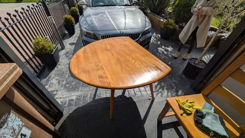Ercol drop leaf dining table - dining,
