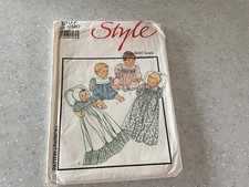 Vintage Style 1307 baby christening robe & romper pattern 12 months