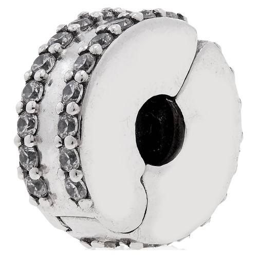 Pandora double lined pave - double, clip