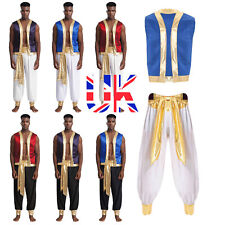 Arabian Prince Outfit for Mens Halloween Cosplay Party Costume Vest With Pants