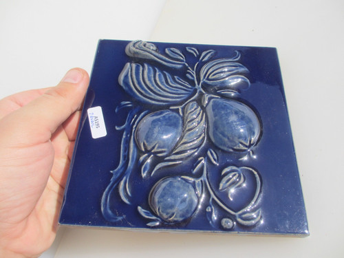 Vintage ceramic tile floral - ceramic,