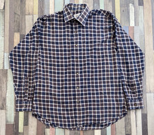 Viyella Shirt Mens Size Large Check Tartan 100% Cotton Button Up Long Sleeve