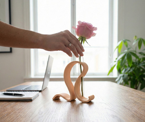 Sculptural wave test tube - sculptural,