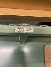 Vintage Lloyd Loom Lusty Woven Wicker Ottoman Blanket Storage Box