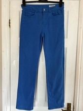 M&S Marks & Spencer Women's Casual Straight Leg Cotton Jeans Blue Size 12