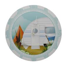 Caravan Analogue Wall Clock (Decorative Decor Colourful Novelty Quirky Design)
