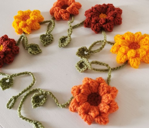 Hand crochet autumn - , shades