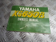  Yamaha XS650 B Owners Manual Original Print 