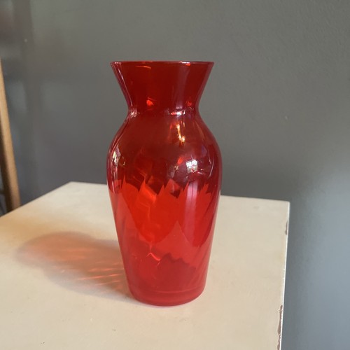 Vtg red orange - vtg, glass
