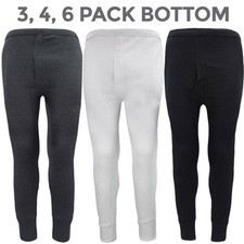 3, 4, 6 Pack Mens Thermal Long