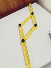 Multi Function Folding Ruler Angleizer Carpenter Joiner Woodwork Easy to Use New