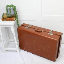 Large Vintage Pioneer Expanding Suitcase. C1905's in Good Condition. Lightweight