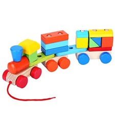 Wooden Train Pull Along Toy