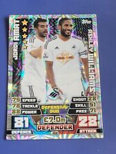 Topps Match Attax Card Amat - Williams Defender Duo Swansea #417 Holo 