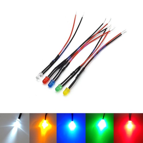 3mm pre wired led bulb - 3mm, light
