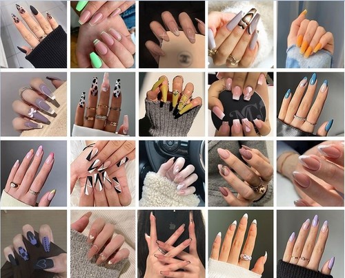False fake nails long medium - false, long/medium