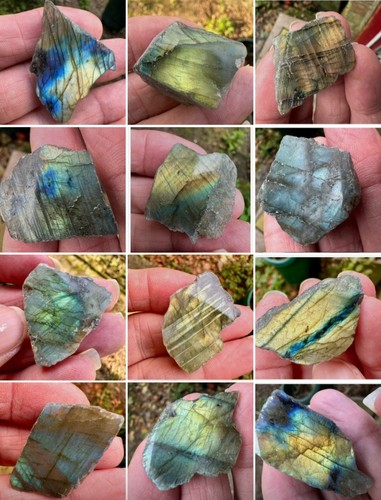 Labradorite one side polished - labradorite,