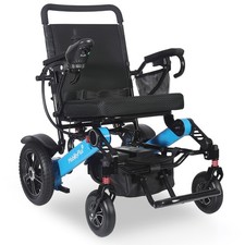MobilityPlus+ RangerXL Lightweight Electric Wheelchair Blue | 160kg Load, 4mph