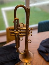 Taylor Chicago 46II Standard B Flat Trumpet In Raw Brass Finish With Case