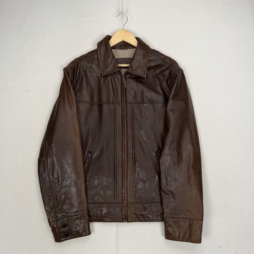 Leather jacket brown - jacket,