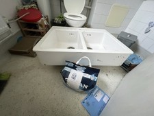 Very Large & Heavy Vintage Butler Sink / Belfast Sink - 94x47x24cm