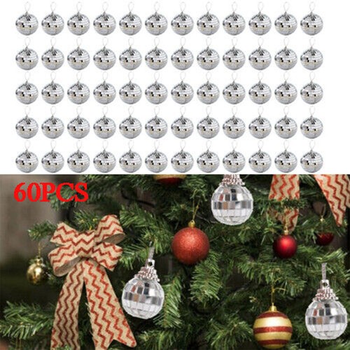 60pcs silver mirror ball disco - 60pcs,