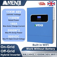 11000W Hybrid Solar Inverter On-Grid Off-Grid 2*MPPT 48V 160A 230VAC 500VDC WIFI