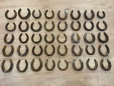 40 X OLD USED WORN LUCKY HORSE SHOES REAL HORSESHOES IDEAL ART / CRAFT ETC 