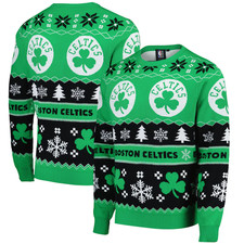 BOSTON CELTICS Christmas Jumper Mens LARGE Basketball NBA Festive Sweater XM1