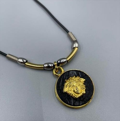 Versace necklace medusa - versace, black