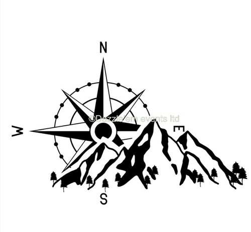 Compass vinyl decal - compass,