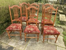 6 Dining Chairs  Wheat Back -