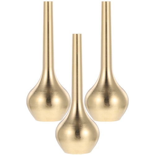 3pcs brass vase tiny flower - tiny,