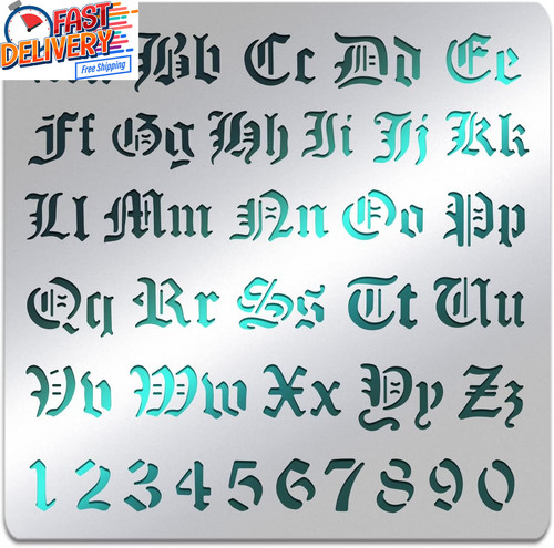 Matte metal letters stencils - letters,