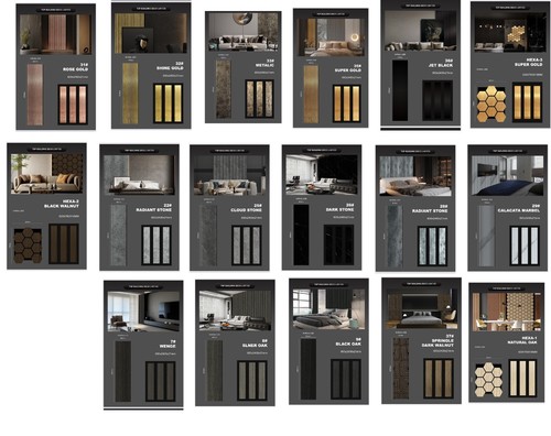Slat wall panel - wood, 3d