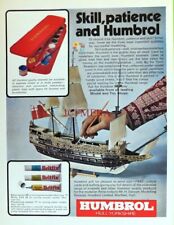 HUMBROL Enamel Model Paint 'Man-o-War' ADVERT 1972 Vintage Print Ad 676/04
