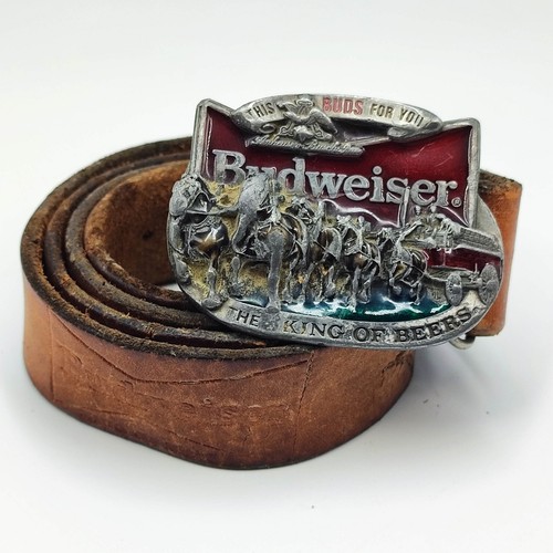 1980s budweiser belt buckle - 1980s,