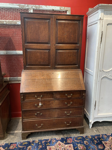 George iii oak bureau bookcase - oak,