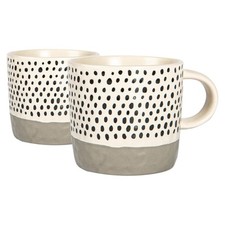 2x Dipped Dotty Stoneware