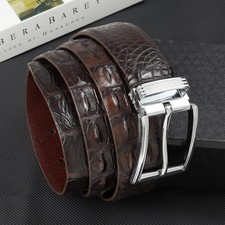 Real Crocodile Brown Leather