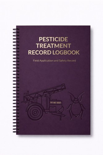 Pesticide treatment record log - record,