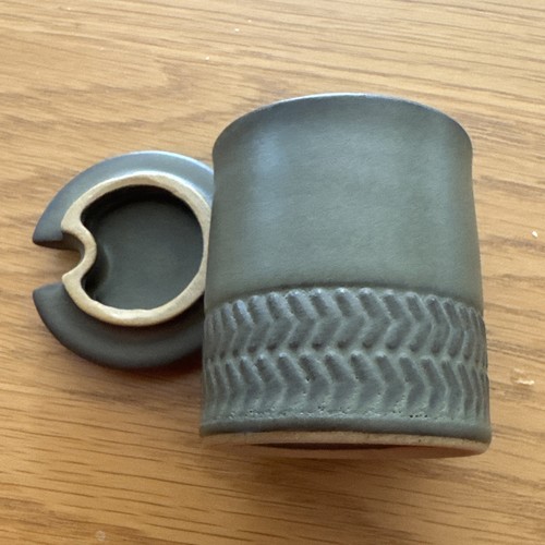 Denby chevron mustard pot - chevron,