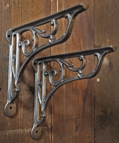 Pair pewter antique - pewter, 8"