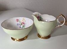 Queen Anne Fine Bone China Sugar Bowl And Milk Jug