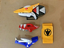 Power Rangers Dino Thunder Thundersaurus Morpher ALL 3 Face Plates + Strap V.VGC