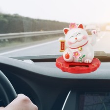 Solar Fortune Cat Vivid Lovely Chinese Cat Solar Powered Waving Arm Lucky FG